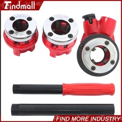 Findmall Ratchet Pipe Threader Kit W/3 Dies 1/2&Prime; 3/4&Prime; 1&Prime; NPT Pipe Threading Tool