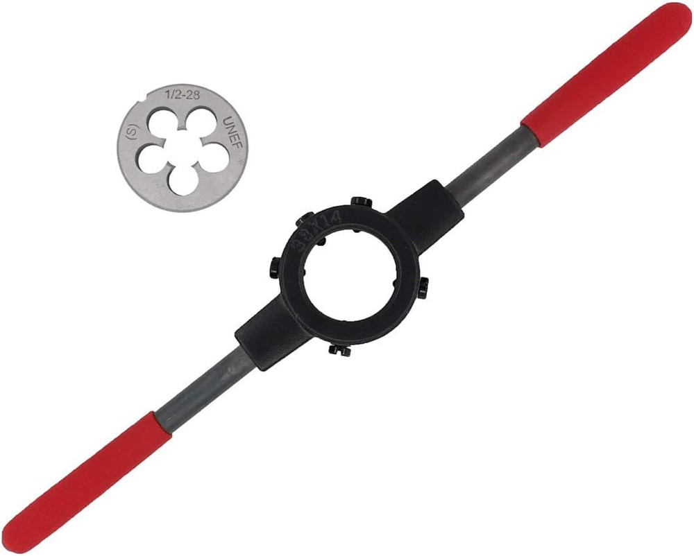 1/2&Prime;-28 Heavy Duty Die and Die Stock Handle Wrench Holder Combo 22LR 223 5.56 9M
