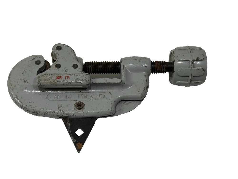 VINTAGE RIDGID # 15 SCREW FEED TUBING CUTTER 32920 USA MADE RARE