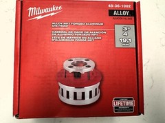 MILWAUKEE 48-36-1002 3/4&Prime; Alloy NPT Forged Aluminum Die Head