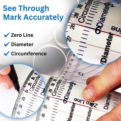 CLPA Pipe Wrap &mdash; Wrap-Around Marking Tool &mdash; Fits up to 6 Inches, Clear