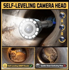 Sewer Camera 9 in IPS Screen 165FT/50M HD Drain Pipe Inspection Camera 32GB