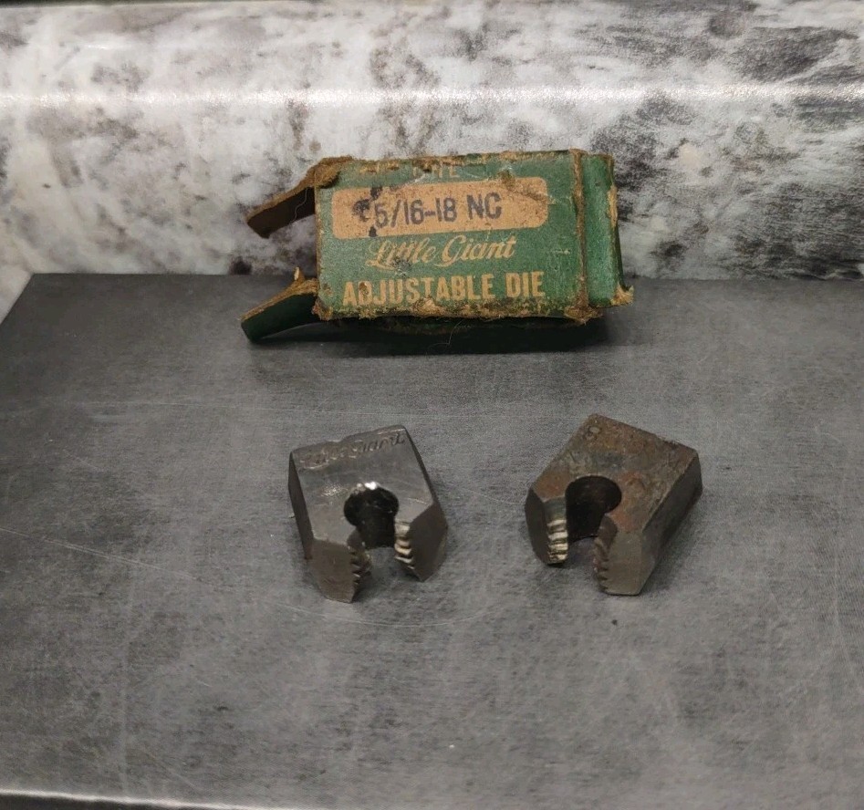 NOS Little Giant Adjustable Die Set 5/16&Prime; &ndash; NC