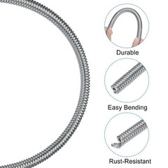 Spring Tube Bender Steel Spring Pipe 1100mm Long for 10mm 0.39&Prime; Copper Pipe
