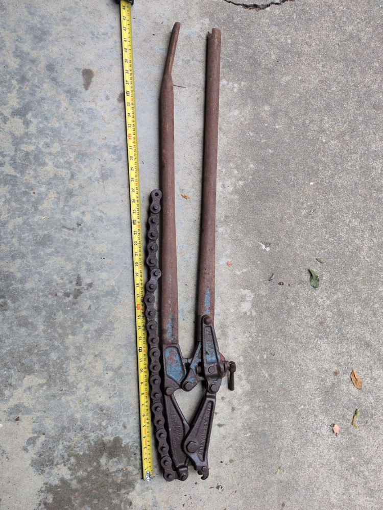 WHEELER REX Tools 43&Prime; Cast Iron Soil Pipe Cutter, W/ 27&Prime; Long Cutting Chain USA