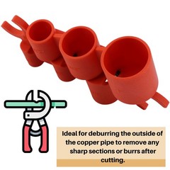 U.S. Solid Deburring Pipe and Depth 1/4 Inch &ndash; 1 Sizes, Orange