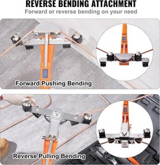 Pipe Tube Bender, 1/4&Prime;-7/8&Prime; O.D. Ratcheting Tubing Bender, 90&deg; Forward/Revers&hellip;