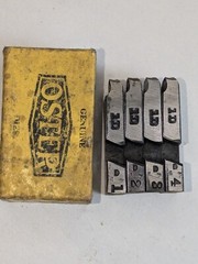 Oster Dies 1/2 & 3/4&Prime; Pipe Catalog Number 1D