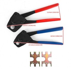 2Pc Pex Crimper 1/2&Prime; 3/4&Prime; Crimping Tool & Gonogo Angle Gauge Combo