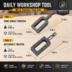 2 PCS Wire Twister Tool for Drill, Wire Twisting Tool with 1/4 Inch Hex Shank&hellip;