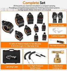 CST2 General Cold-Shot Pipe Freeze Kit, Small, Black and Orange