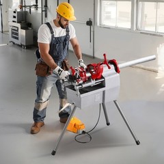 Electric Pipe Threader Machine 750W 28RPM Threading Cutter for 1/2&Prime; to 2&Prime; Pipes