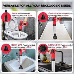 Cordless Plunger for Milwaukee 18V Battery (No Battery),High Pressure Drain U&hellip;