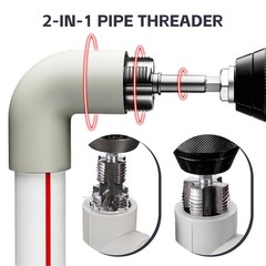 PVC Pipe Threader Cutting Tool For 1/2 And 3/4 Inch Water Pipes Die Wrench