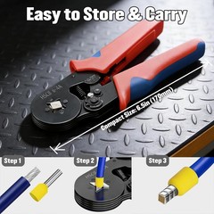 Ferrule Crimping Tool Kit &ndash; 1800PCS Wire Ferrules (AWG 23-7) with Self-Adjusting