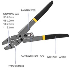 Wire Rope Crimping Tool Kit, with 1/16-304 Stainless Steel Cable 165 ft (7&times;7 Str