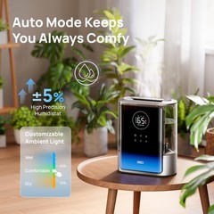 DREO 8L Smart Humidifier Large Room, 80H Runtime, Warm & Cool Mist, HM717S | &hellip;