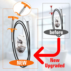 New Upgrade 35 Inch Drain Snake Hair Drain Clog Remover Tool &ndash; Sink Drain Cleane