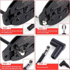 36Pcs Spark Plug Wire Crimping Tool Spark Plug Wire Crimper Kit with 36PCS Boot