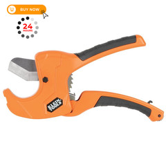 Klein Tools 50063 Ratcheting PVC Pipe Cutter, Cuts 1-1/4-Inch I.D.