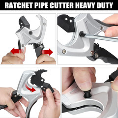 PVC Pipe Cutter,Cuts up to 2-1/2&Prime;,Ratcheting PVC Cutters,Pex Pipe Cutter,For PVC