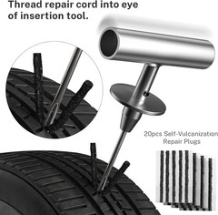 Flat Tire Repair Kit 31 Pcs &ndash; Car, Motorcycle, ATV, Jeep Tire Repair Tools