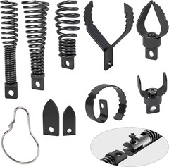 Drain Snake Drill Attachment,Cutter and Auger Set Used in 50-100FT AC Drain Clea