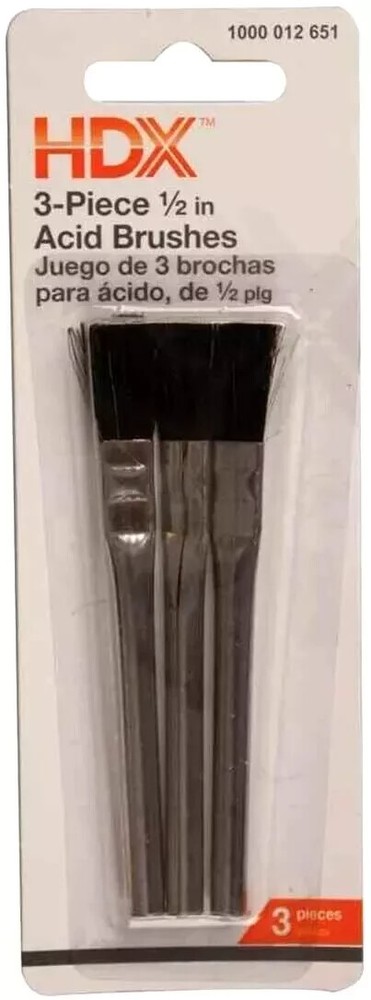 2 packs of HDX Acid Brushes For Paste Fluxes, 3 pieces per pack NEW
