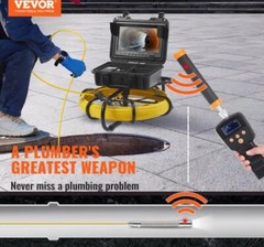 9 Inch Sewer Camera 50m/164ft Pipe Inspection Camera w/ 512hz Sonde 720p
