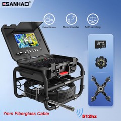 9&Prime; 40M Sewer Pipe Inspection Camera 512hz Self-leveling & Keyboard Meter Counter