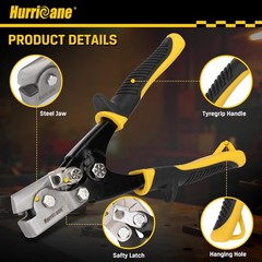 HURRICANE Snap Lock Punch Tool &ndash; 3/8 Inch Gutter End Cap Crimper for Sheet Metal