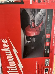 Milwaukee M12 2571-21 Drain Snake Kit 5/16 in x 25 ft Inner Core, 1/8 hp.