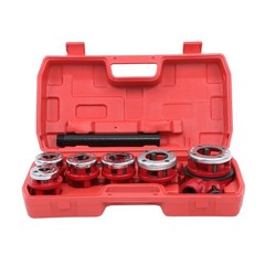 6Pack 1/4&Prime; to 1-1/4&Prime; NPT Manual Ratchet Pipe Thread Pipe Reel W/ Rachet Handle