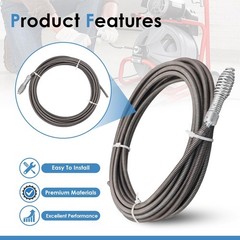 KITONLA 62235 Drain Cleaning Cable &ndash; 25 ft x 5/16&Prime; Sewer Snake Auger with Dro&hellip;