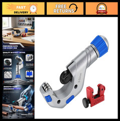 Heavy Duty Copper Pipe Cutter Set 1/4&Prime;&ndash;2&Prime; + Mini Tube Cutter 1/8&Prime;&ndash;7/8&Prime; for Plumb