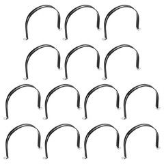 14Pcs 160mm(6-5/16&Prime;) Stainless Steel Rubber 2 Hole U-Tube Strap Clamp, Black