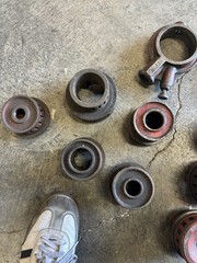 Mixed Lot of Ridgid Manual Ratcheting Pipe Threader No.12 12-R W/ 8 Die Heads