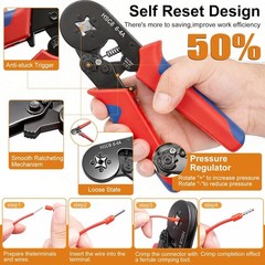 1500PCS Ferrule Crimping Tool Kit with 11 Sizes Wire End Ferrules & AWG23-7 Plie
