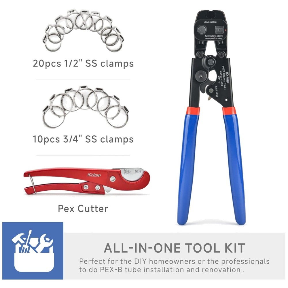 Precision Steel PEX Cinch Tool with Easy Switch Function