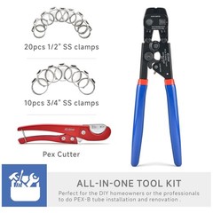 Precision Steel PEX Cinch Tool with Easy Switch Function