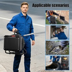 50m Pipe Inspection Camera Drain Sewer Camera 512HZ Self-leveling Meter Counter