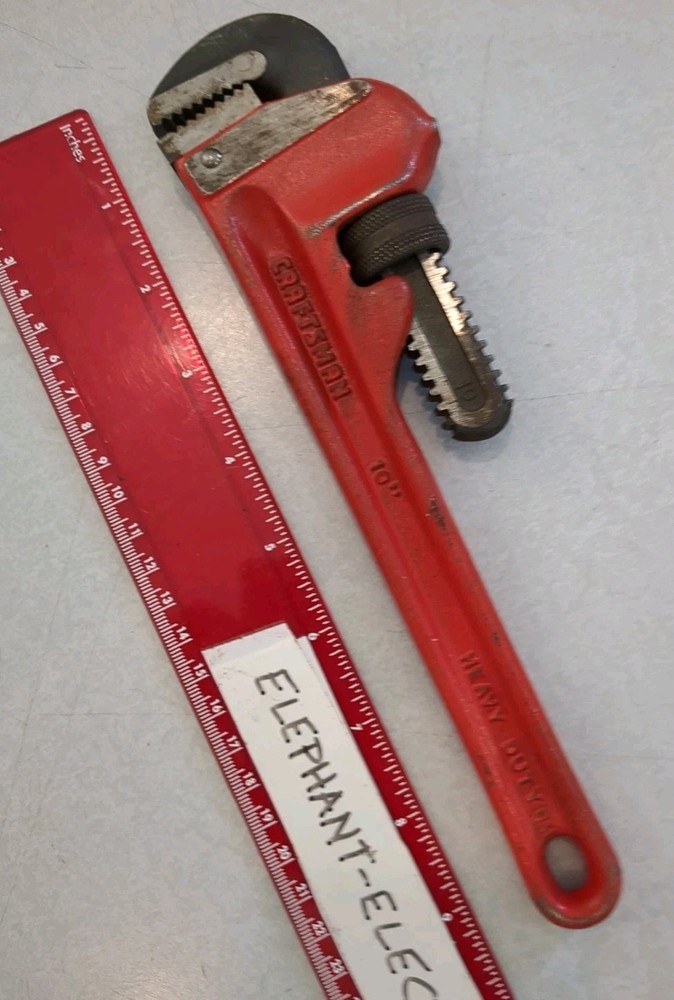 CRAFTSMAN 10&Prime; Heavy Duty Steel Pipe Wrench # 55676 USA