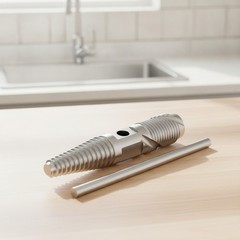 Broken Screw Extractor with Rod Threaded Tool Stripped for Plumbers, Mechanics