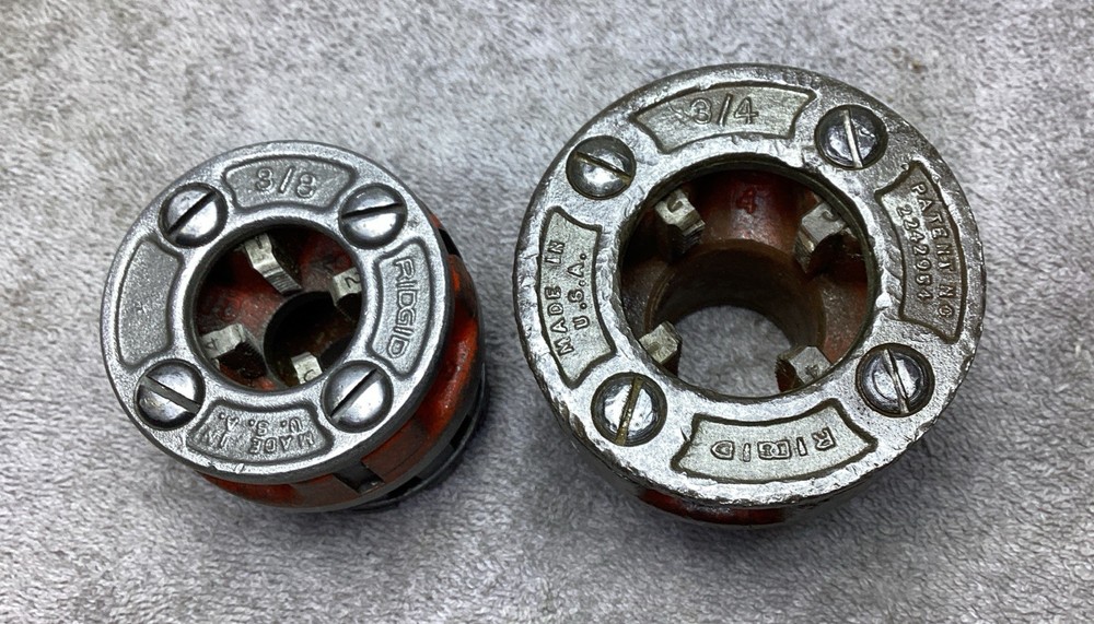 RIDGID 00-R 3/8 AND 3/4&rdquo; DIE HEADS