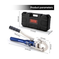 IBOSAD Copper Tube Fittings Hydraulic Pipe Crimping Tool with 1/2&Prime;,3/4&Prime; and 1&hellip;