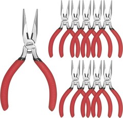 5 Inch Needle Nose Pliers 10 Pack for Jewelry Making, Crafts, and DIY Projects