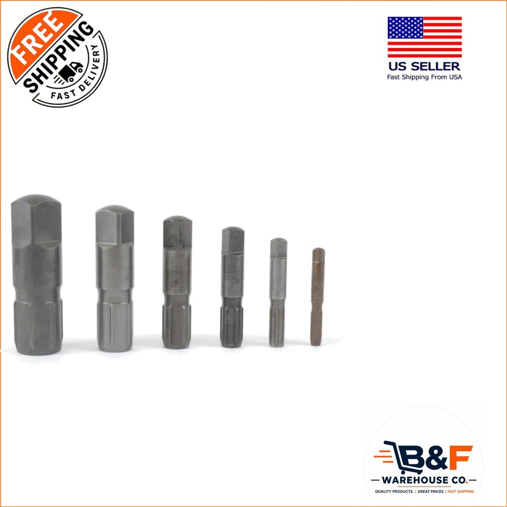 Tough Steel 6-Piece Pipe Extractor Set from 1/8&Prime; to 1&Prime; &ndash; Ease of Use Guaranteed