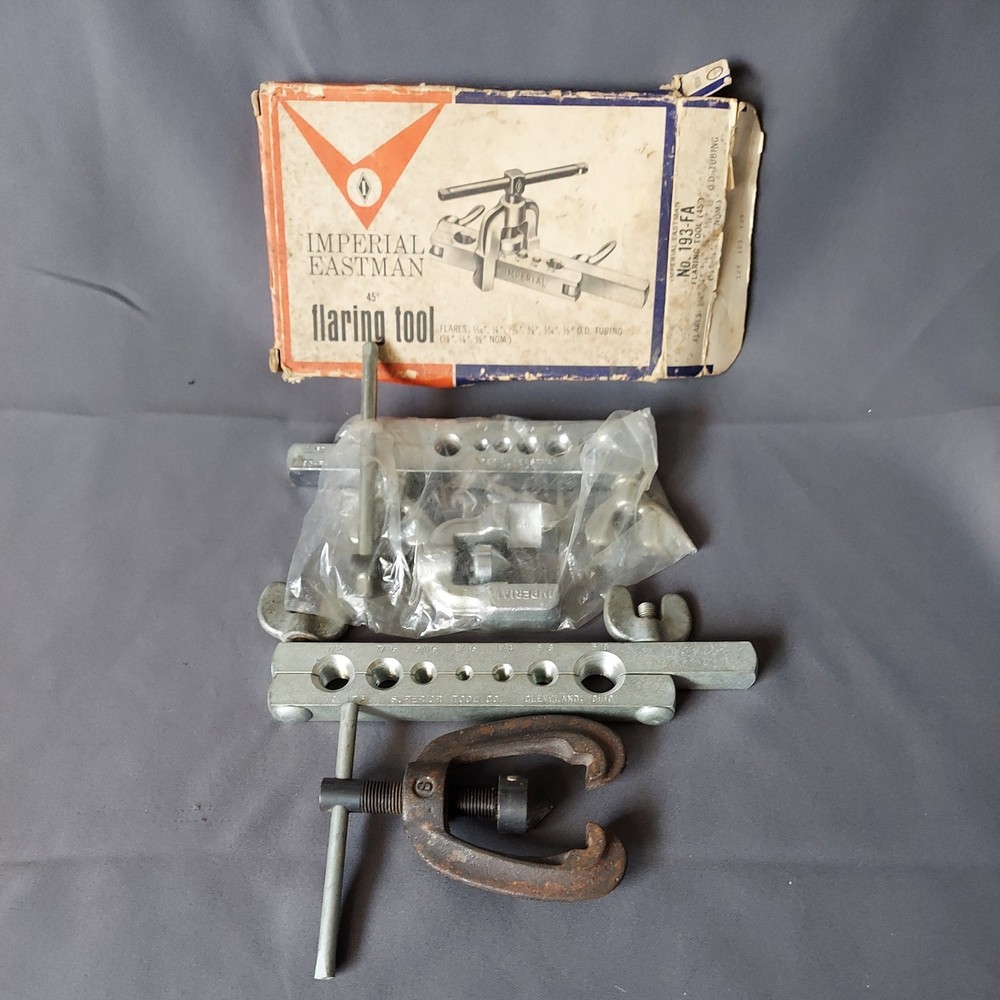 Vintage Pair of 195-FA Imperial Eastman 45 Degree Flaring Tool Kit USA