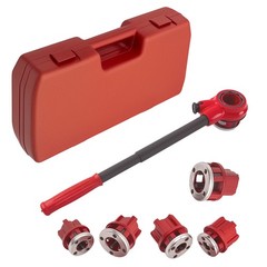 Ratchet Pipe Threader Kit Die Bar Head Handle Tool Set 1/4&rdquo; 3/4&rdquo; w/ 6 Dies