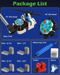 Professional Brake Line Flaring Tool Kit 45 & 37 Degree Single Bubble Double &hellip;